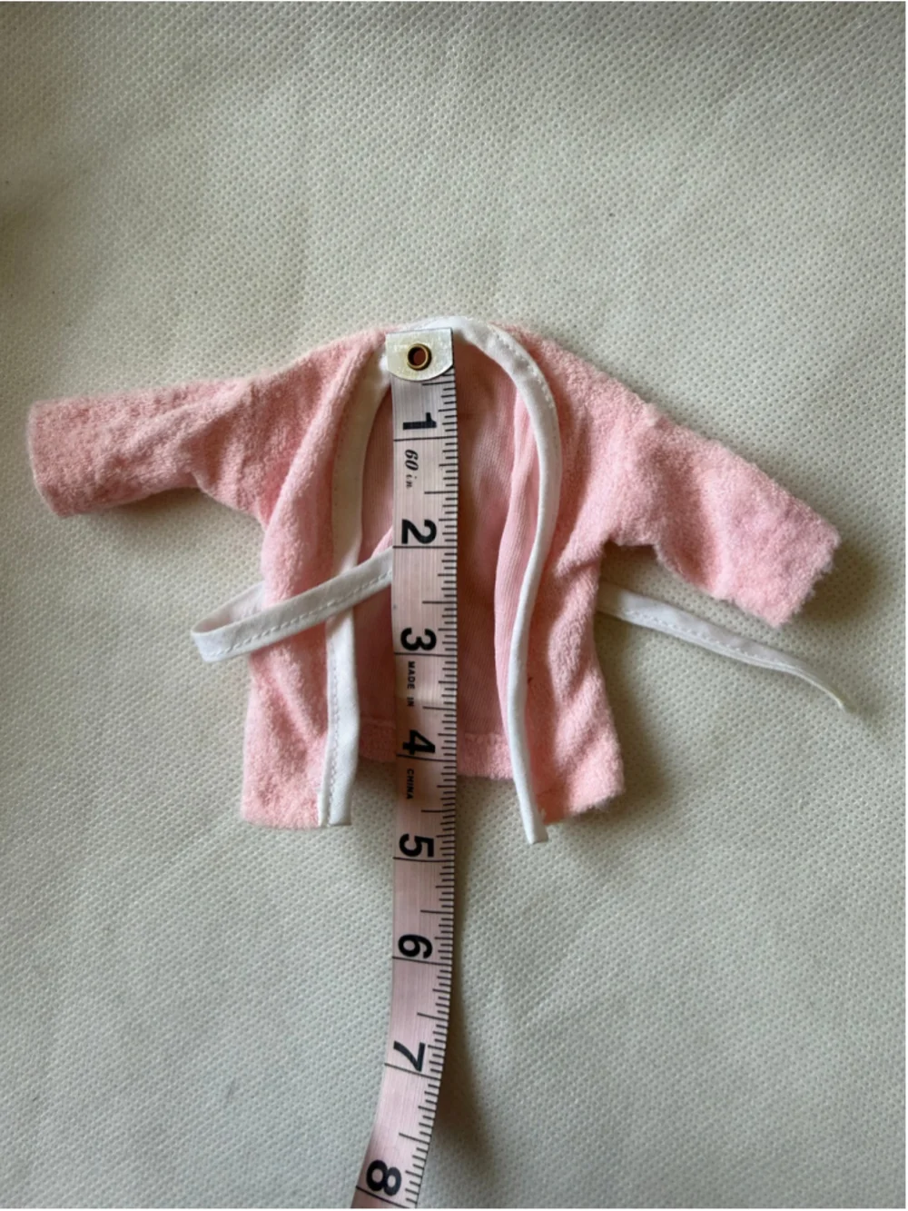 vintage barbie - clone pink terry cloth robe